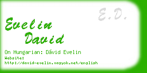 evelin david business card
