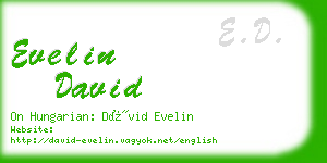 evelin david business card